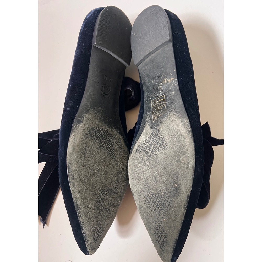 Whimsigoth Tory Burch Ballerina Flat Loafer Women Shoes Velvet Clara Preppy - Picture 5 of 5